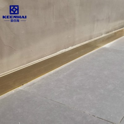 Brass Color Metal Floor Tile Skirting Panel Skirting Board Baseboard