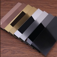 Mirror Stainless Steel U Shape Floor Skirting Wall Board